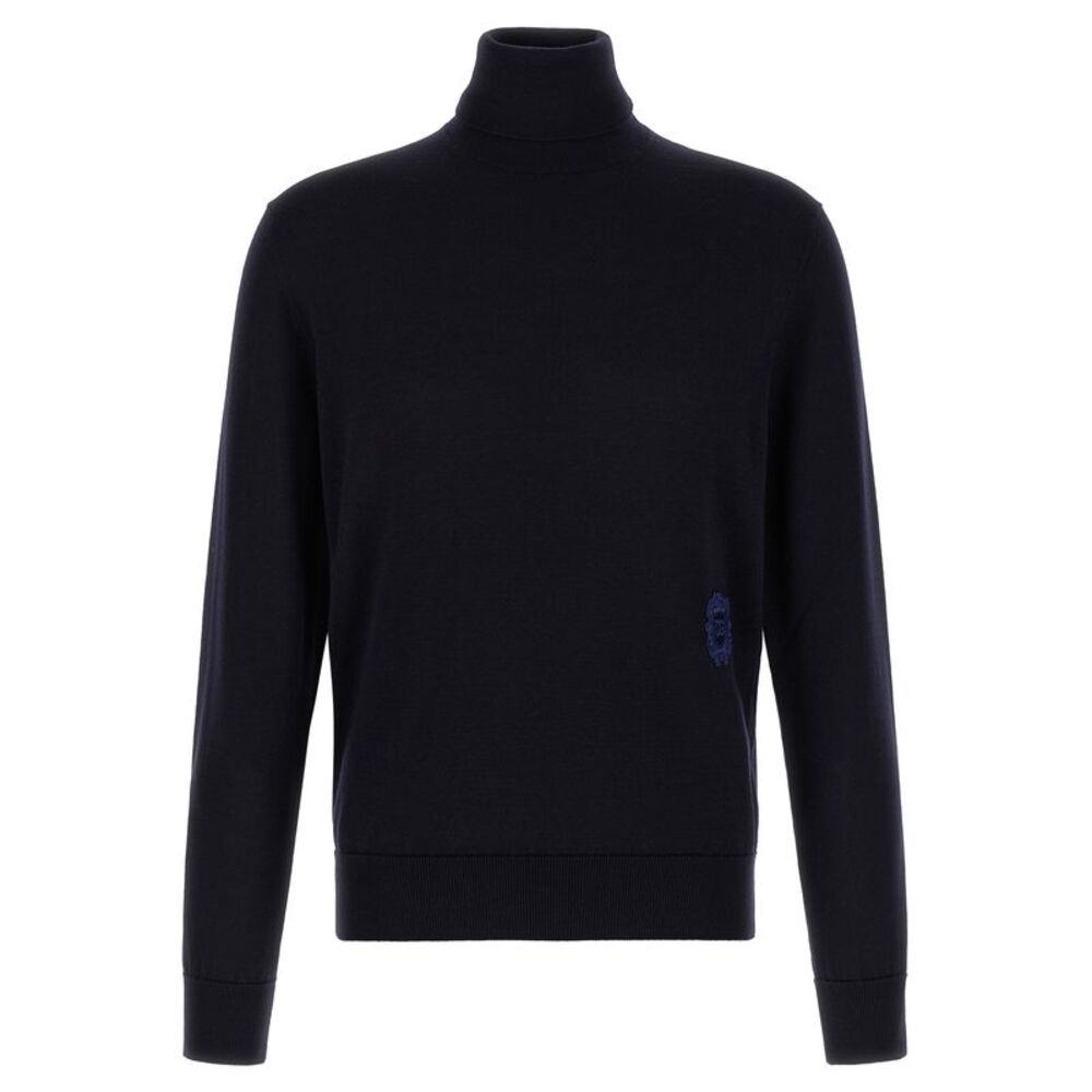 Dolce & Gabbana Blue Virgin Wool Men's Cardigan